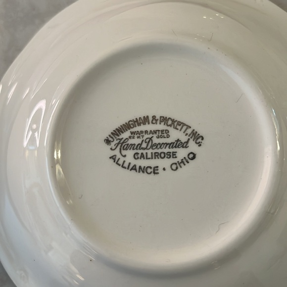 Vintage MCM Homer Laughlin Calirose set of six dessert bowls luncheon bowls USA - Picture 7 of 8